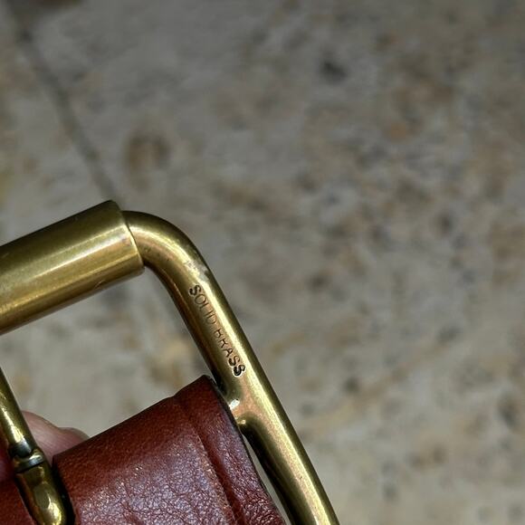 Banana Republic Genuine Leather, Brass Buckle Belt - Picture 5 of 7